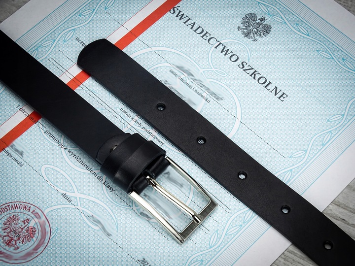 Pasek do spodni dla CHLOPCA komunijny skórzany