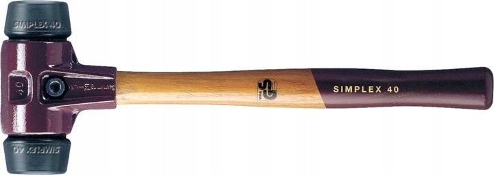 Młotek brukarski z miękkim bijakiem gumowy SIMPLEX 80mm 2,9kg HALDER