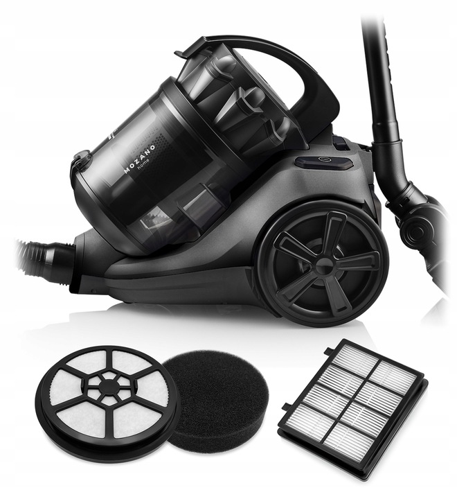 ODKURZACZ CYKLONOWY MOZANO BEZWORKOWY TURBOSZCZOTKA 4000W FILTR HEPA 3L