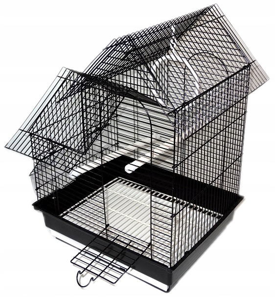 Klatka ZAMEK dla PTAKÓW PAPUGI PAPUG KANARKA PTAKA+KARMA