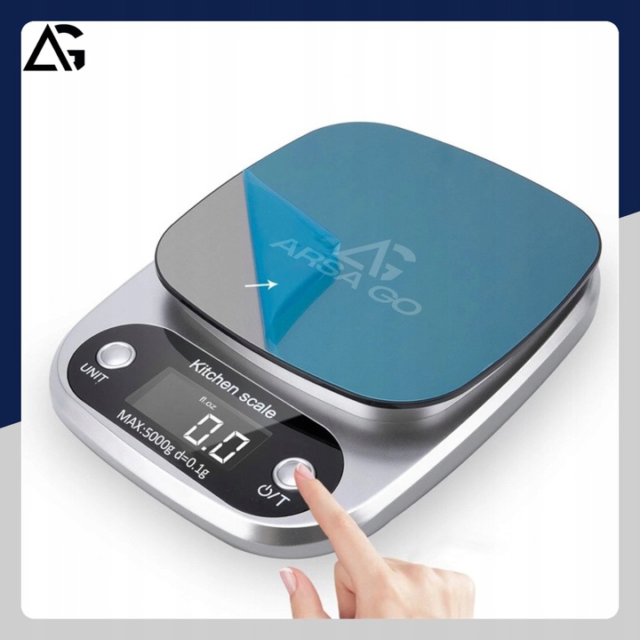 PRECYZYJNA WAGA KUCHENNA 5000g I 0,1g WYŚWIETLACZ LCD JUBILERSKA BATERIE