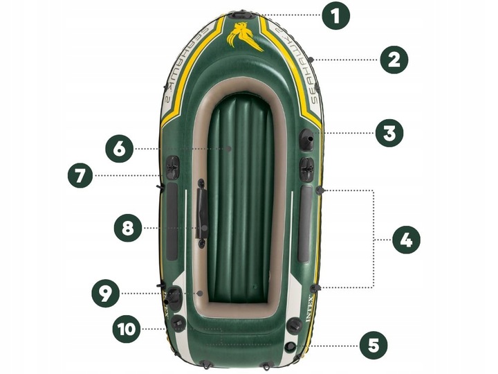 Ponton Intex Seahawk 2os. Pompka + Wiosła 68347 MODEL 2024