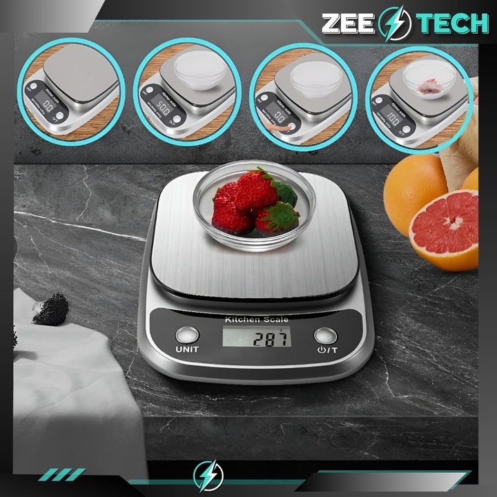 WAGA KUCHENNA ELEKTRONICZNA PRECYZYJNA 1 g | 5 kg TARA JUBILERSKA +