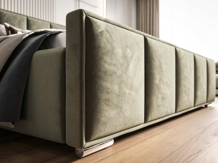 Łóżko 160x200 2 Zagłowia Panele Fancy Sypialnia_pl + POJEMNIK + STELAŻ