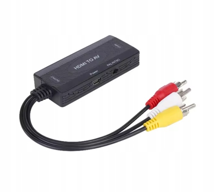 Konwerter HDMI do RCA Adapter AV CINCH CVBS 1080 audi video konwertor