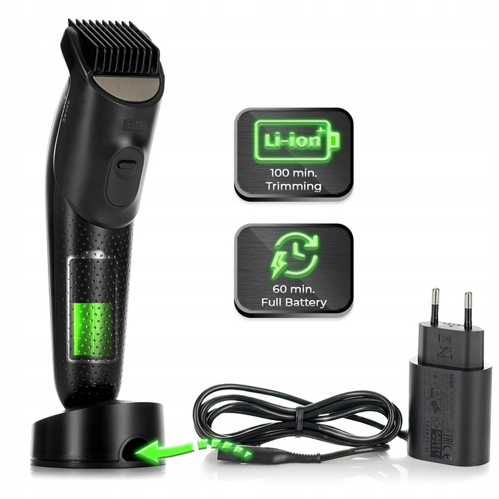 MASZYNKA DO WŁOSÓW TRYMER DO BRODY NOSA USZU GOLARKA BRAUN MGK7WCA-GIGAPACK