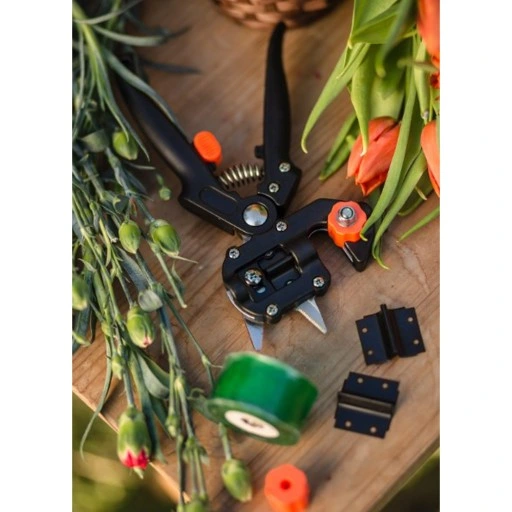 ZESTAW SEKATOR NOŻYCE NOŻYCZKI OGRODOWE DO SZCZEPIEŃ OKULIZACJI DRZEW TAŚMA