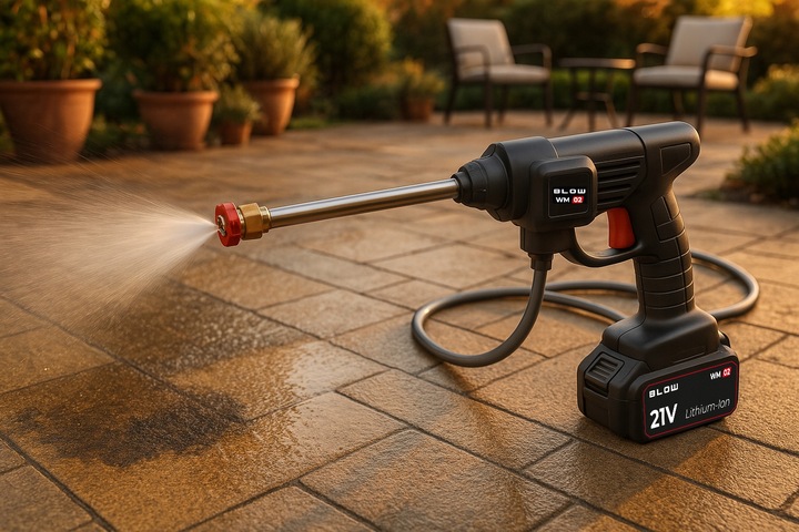 MYJKA CIŚNIENIOWA AKUMULATOROWA DO OKIEN OGRODU KOSTKI 2X AKUMULATOR ZESTAW