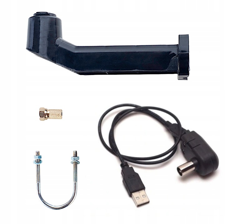 ANTENA DOOKÓLNA DVB-T2 AKTYWNA KOMPAKTOWA 4K HD MUXy Szara zasilanie USB