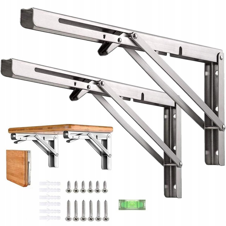 TRÓJKĄTNE ZAWIAS KĄTOWNIK SKŁADANY WSPORNIK POD STÓŁ BLAT DLA DOMU