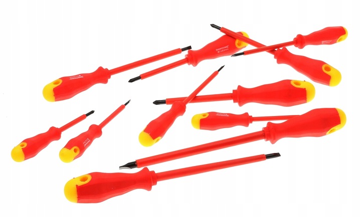 WKRĘTAKI ŚRUBOKRĘTY IZOLOWANE DLA ELEKTRYKA + PRÓBNIK NAPIĘCIA