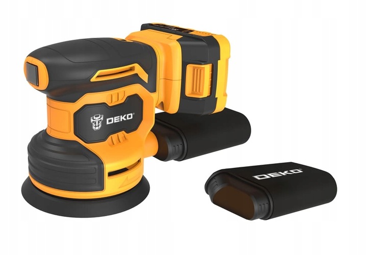 SZLIFIERKA OSCYLACYJNA MIMOŚRODOWA AKUMULATOROWA REGULACJA AKUMULATOR DEKO