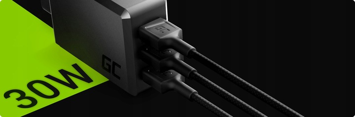 Green Cell Szybka Ładowarka Sieciowa 30W 3x USB 2.4A zasilacz do telefonu