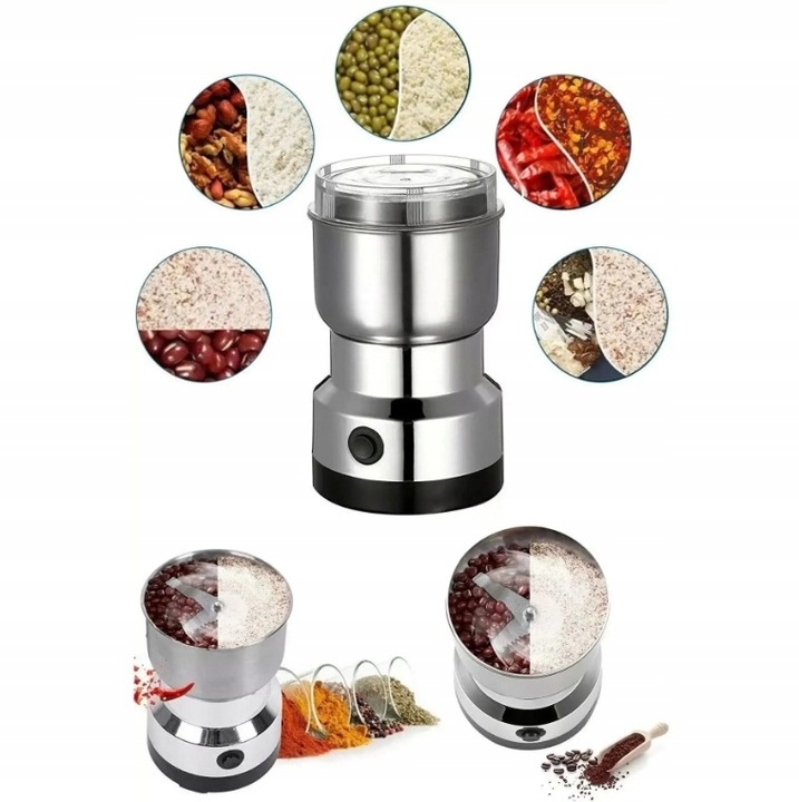 MŁYNEK DO KAWY MOCNY ELEKTRYCZNY DO MIELENIA PRZYPRAWY ORZECHY ZIARNA