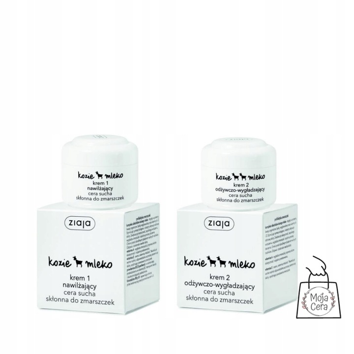 Ziaja zestaw kozie mleko krem 1 + krem 2