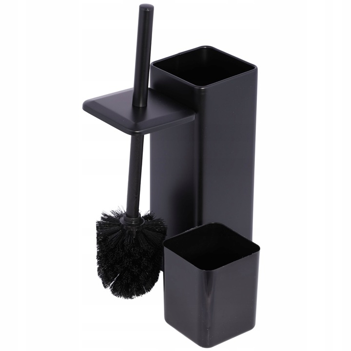 Szczotka do WC toalety łazienki czarna zamknieta loft łazienkowa toaletowa