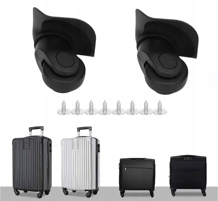 2 SZT CZARNE KÓŁKO DO WALIZKI CZĘŚCI WALIZEK TORBY