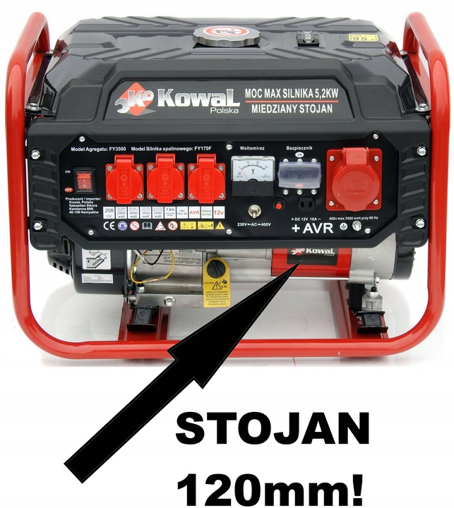 PROFESJONALNY AGREGAT PRĄDOTWÓRCZY 5,2kW generator AVR+ MIEDŹ STOJAN