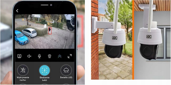 Kamera IP ORLLO Z17 PRO 4K zewnętrzna obrotowa GSM na kartę SIM 8MPx