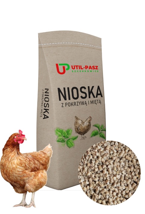 Karma dla kur Util-Pasz Nioska z Pokrzywą i miętą 25 kg