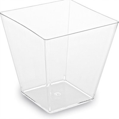 POJEMNIKI PUCHARKI KWADRATOWE DO DESERÓW KUBKI SŁODKI STÓŁ BUFET 60ML