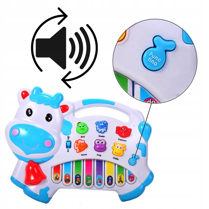 ORGANKI PIANINKO ZWIERZĄTKA KRÓWKA DLA DZIECI EDUKACYJNE INTERAKTYWNE