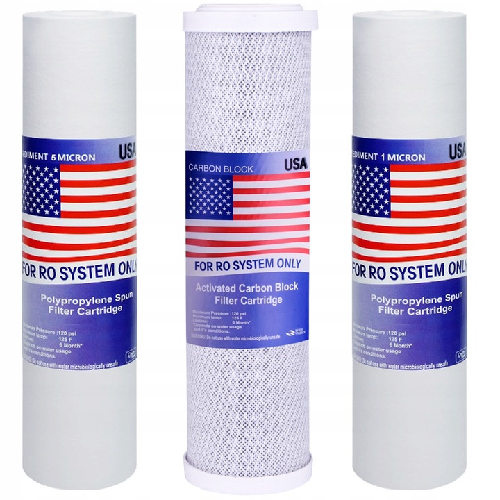 Komplet Wkładów Na Mały Serwis Osmoza Półroczny