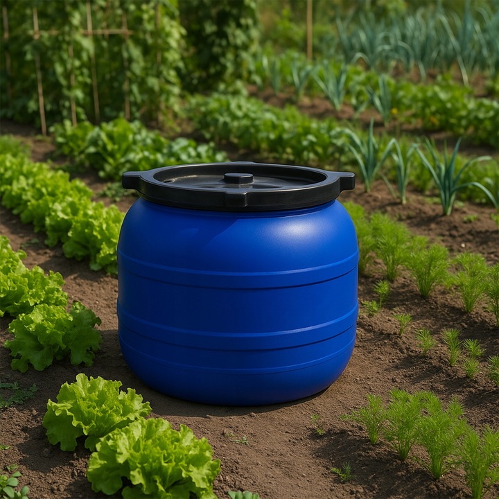 BECZKA ZBIORNIK NA DESZCZÓWKĘ DO KISZENIA 100L ZAKRĘTKA ATEST