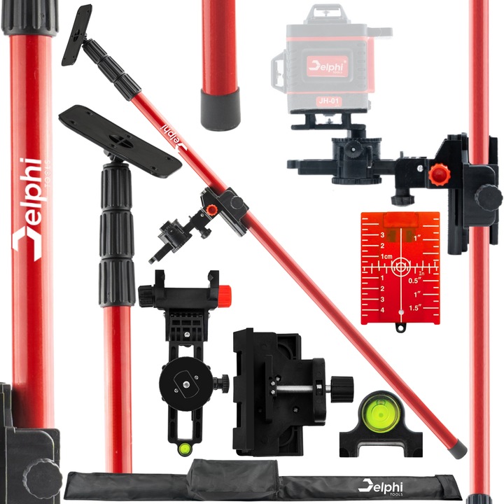 LASER KRZYŻOWY Poziomica Laserowa 16 Linii + STATYW 115cm Zielony +