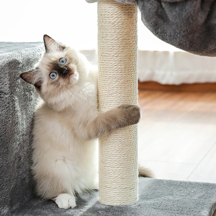 DRAPAK DLA KOTA Z HAMAKIEM DRAPAK LEGOWISKO DOMEK WIEŻA WYSOKA 70 cm