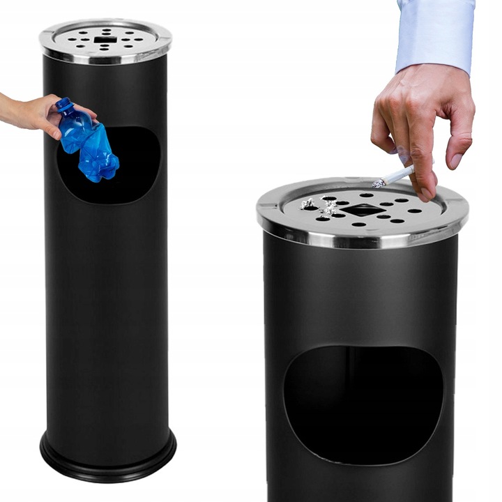 POPIELNICA POPIELNICZKA ZEWNĘTRZNA STOJĄCA KOSZ NA ŚMIECI ŚMIETNIK METALOWY