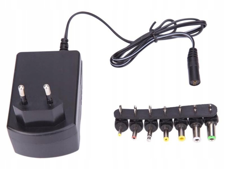 ZASILACZ UNIWERSALNY REGULOWANY 30W ŁADOWARKA 3V - 12V 7 KOŃCÓWEK