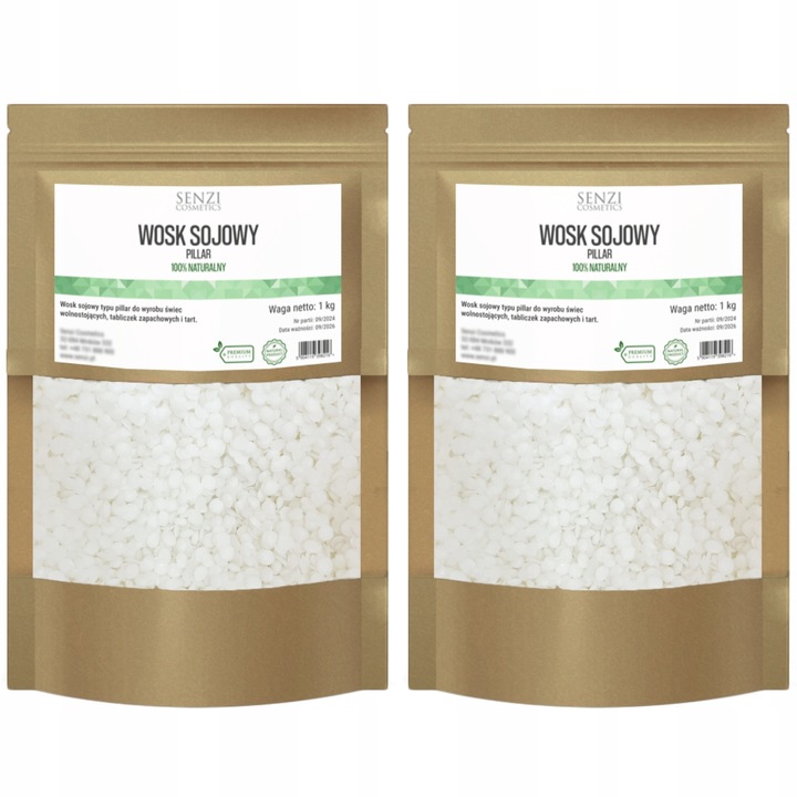 Wosk Sojowy PILLAR Świece Wolnostojące 100% Naturalny Pastylki DIY 2 x
