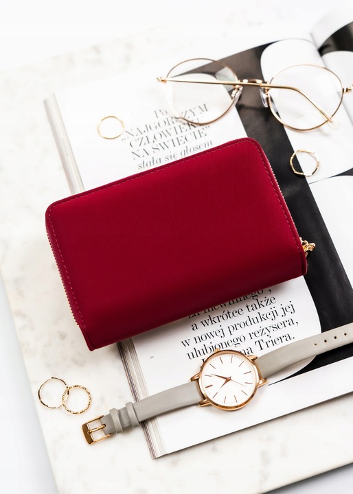 Portfel damski Peterson z ochroną kart RFID ze skóry ekologicznej