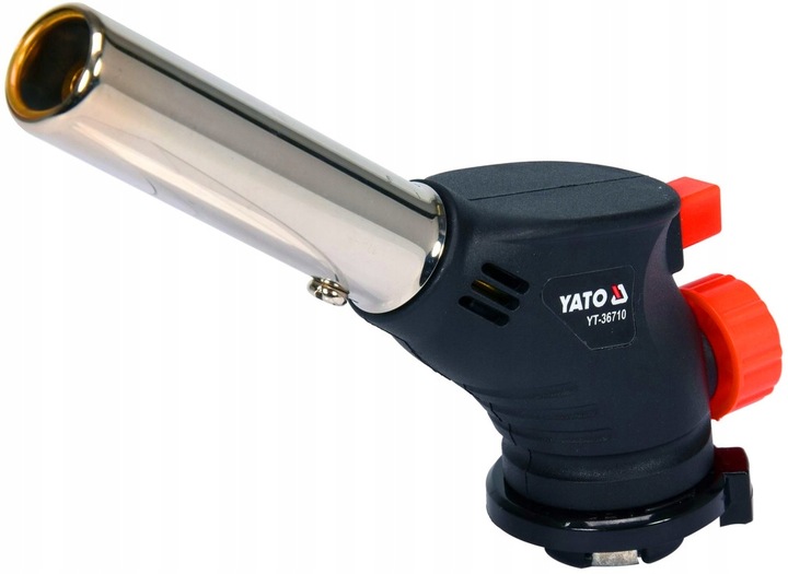 YATO PALNIK GAZOWY PIEZO 360° ZŁĄCZE EN417 + 4 KARTUSZE GAZOWE 400ML