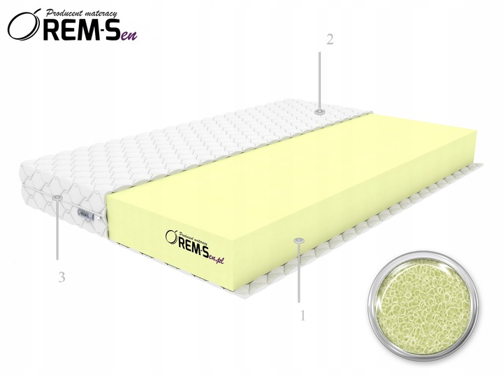 Materac 90x200 10cm H4 Twardy +Pokrowiec Pikowany