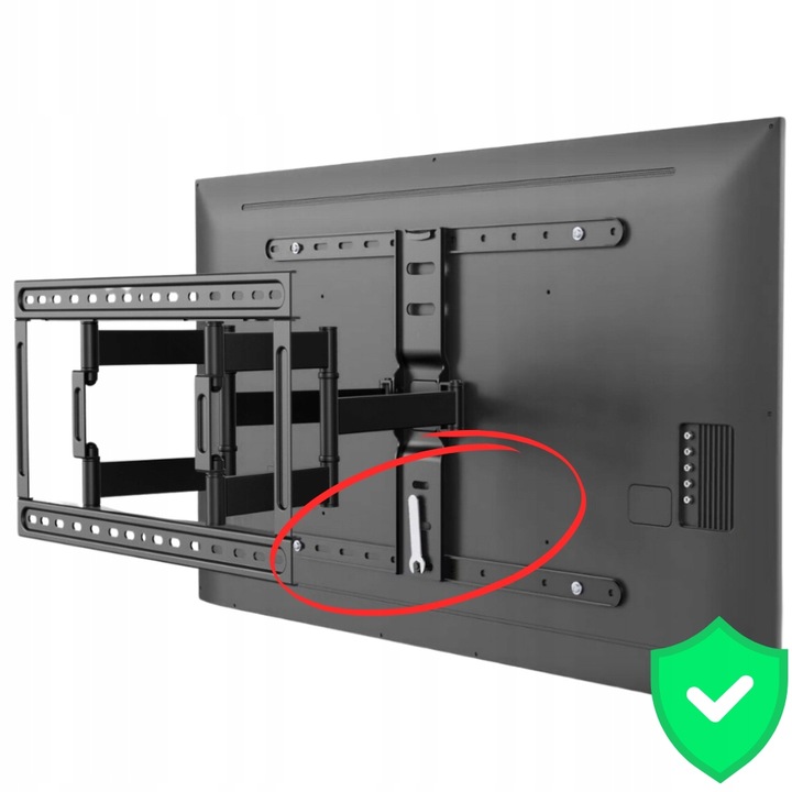 UCHWYT DO TELEWIZORA 43-90 CALI EXTRA MOCNY DO 60KG ULTRA PŁASKI TYLKO 27MM