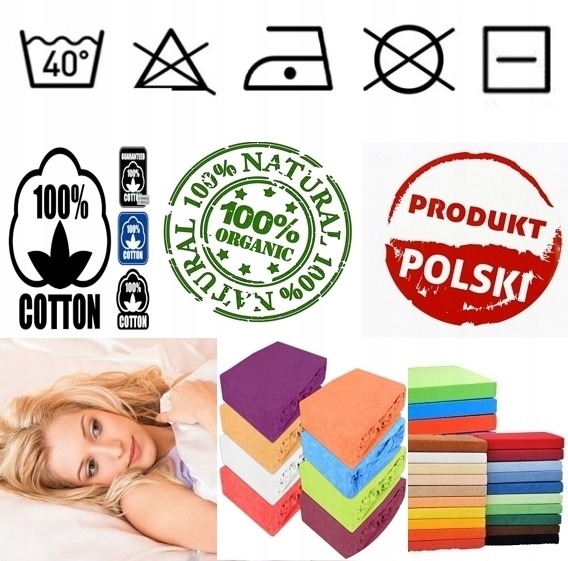 Prześcieradło FROTTE - BAWEŁNA - LUX z Gumką 160x200 POLSKIE