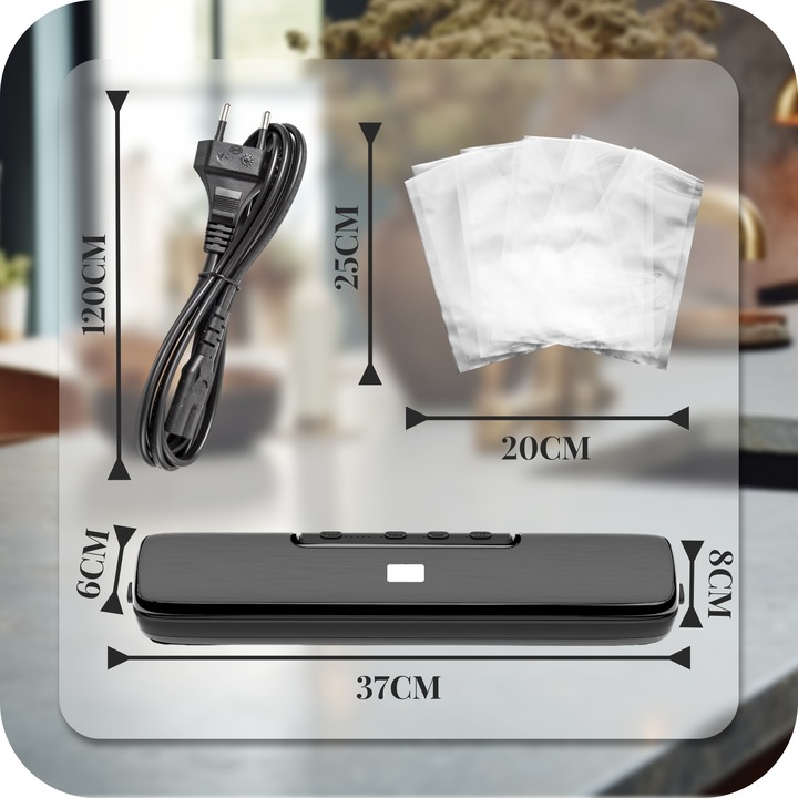 ZGRZEWARKA PRÓŻNIOWA DO ŻYWNOŚCI PAKOWARKA O MOCY 135W + ZESTAW WORKÓW XXL