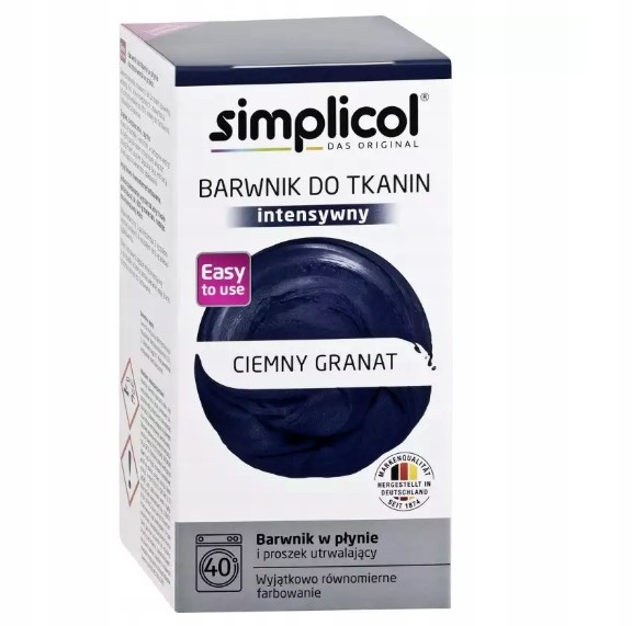 Simplicol Barwnik Granatowy do Ubrań Tkanin Granat