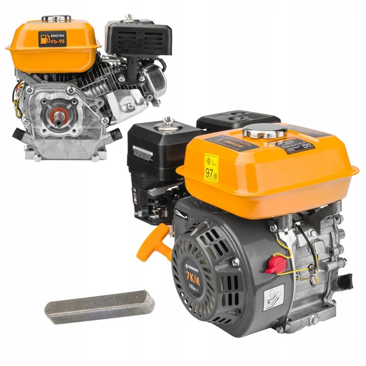 SILNIK SPALINOWY 7KM WAŁEK 19MM GX160 DO ZAGĘSZCZARKI AGREGATU OHV POWERMAT