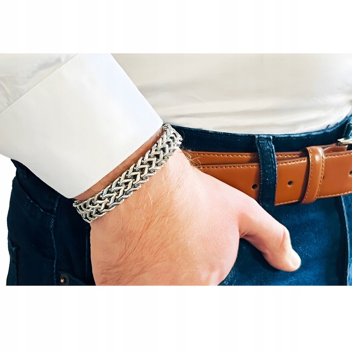 Bransoletka męska VIKING pudełko torebka prezentowa dla mężczyzny 21,5 cm