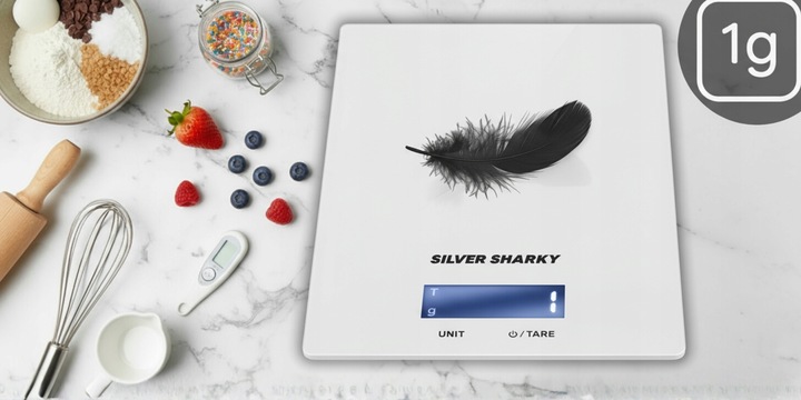 WAGA KUCHENNA ELEKTRONICZNA PRECYZYJNA 1G/5000G Z WYŚWIETLACZEM