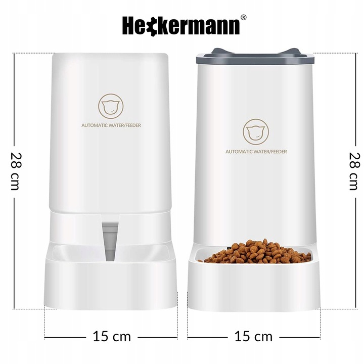 2x PODAJNIK WODY I KARMY AUTOMATYCZNE MISKA DLA KOTA I PSA DOZOWNIK POIDŁO