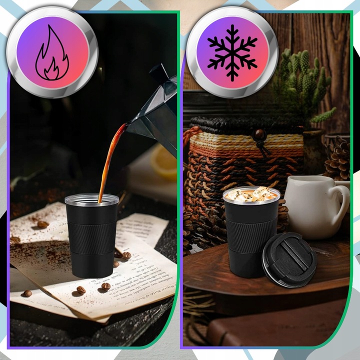 TRESSARI Kubek termiczny duży 510 ml termos na kawę herbatę szczelny