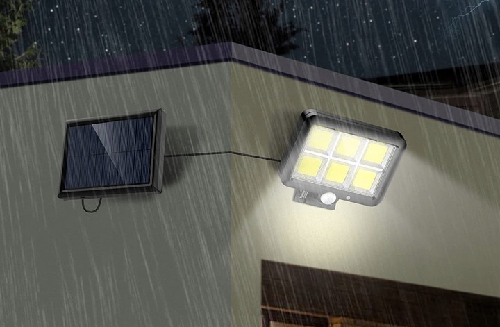 2x Lampa solarna LED z czujnikiem ruchu zmierzchu