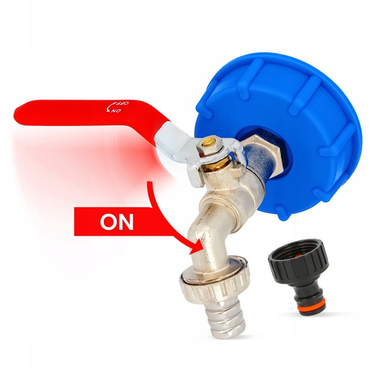 ZAWÓR CZERPALNY KRAN MAUZERA ZBIORNIKA IBC 1000L 3/4x1/2 SZYBKOZŁĄCZE