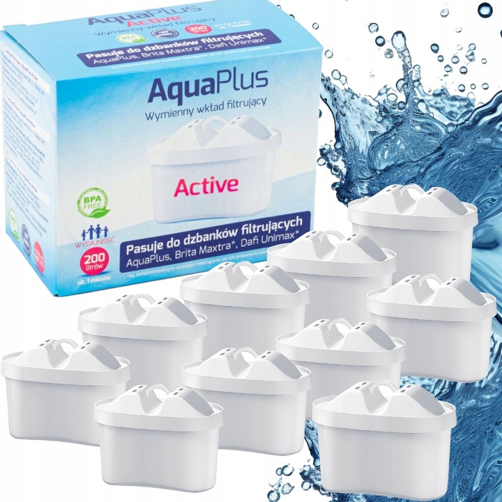 Filtr wkład filtrujący do dzbanka AquaPlus Active 10 szt