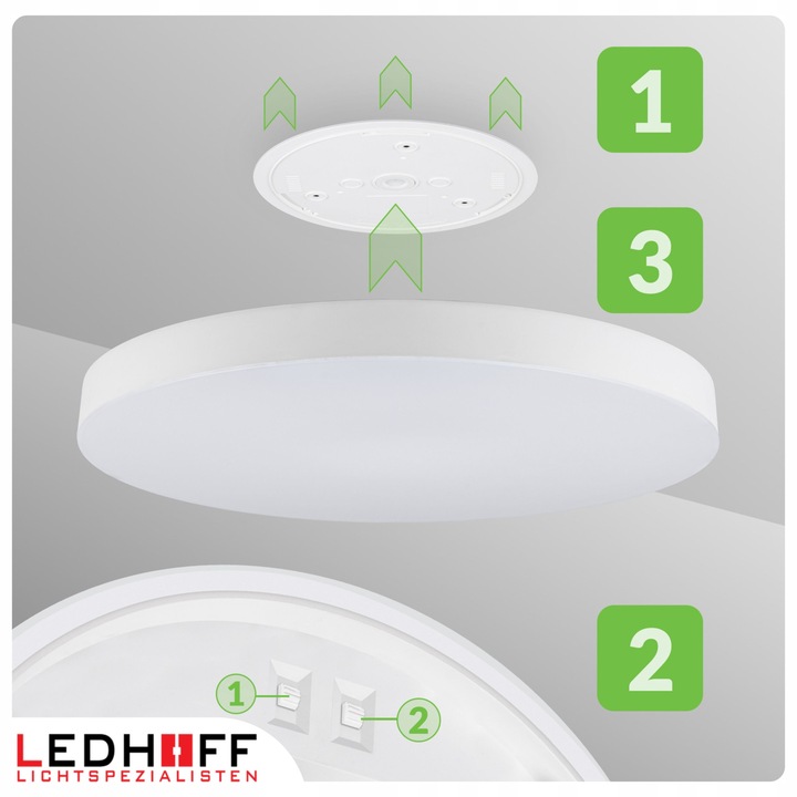 Lampa sufitowa Plafon LED 50cm OKRĄGŁY panel 3 barwy do łazienki