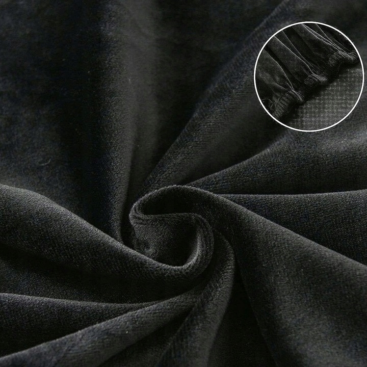 POKROWIEC NA KRZESŁO WELUR UNIWERSALNY POKROWCE NA KRZESŁA WELUROWY GRAFIT